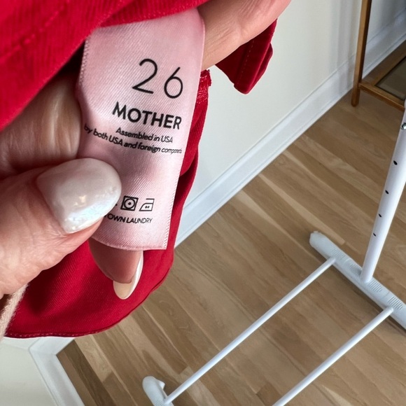 Mother the minx ribbon red mini skirt size 26 - Picture 5 of 6